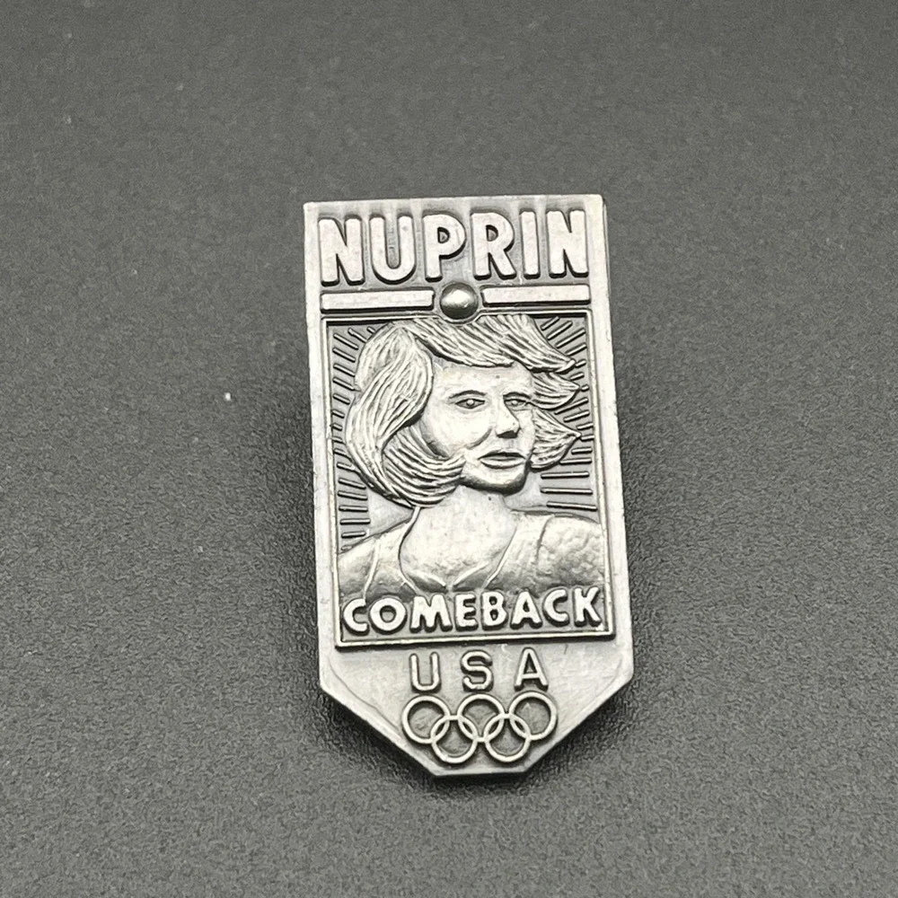 Vintage Olympics Nuprin Comeback Team USA Lapel Hat Pin